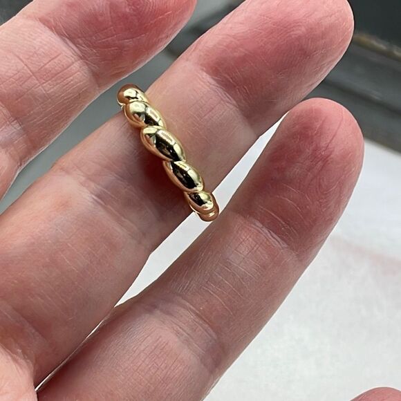 Twisted rope look 14K GP sterling silver ring. New. - Picture 5 of 8